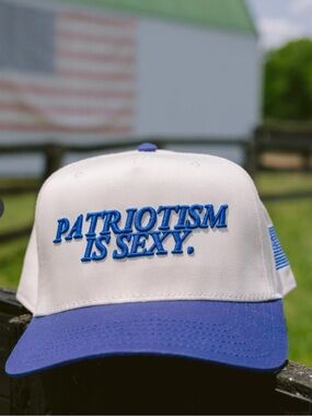 Kenz Kustomz Patriotism Is Sexy Two-Tone Blue & White Trucker Cap